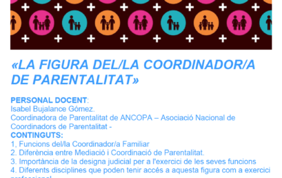 La figura del/la Coordinador/a de Parentalidad en el Ciclo de Jornadas de Intervención con menores y familia