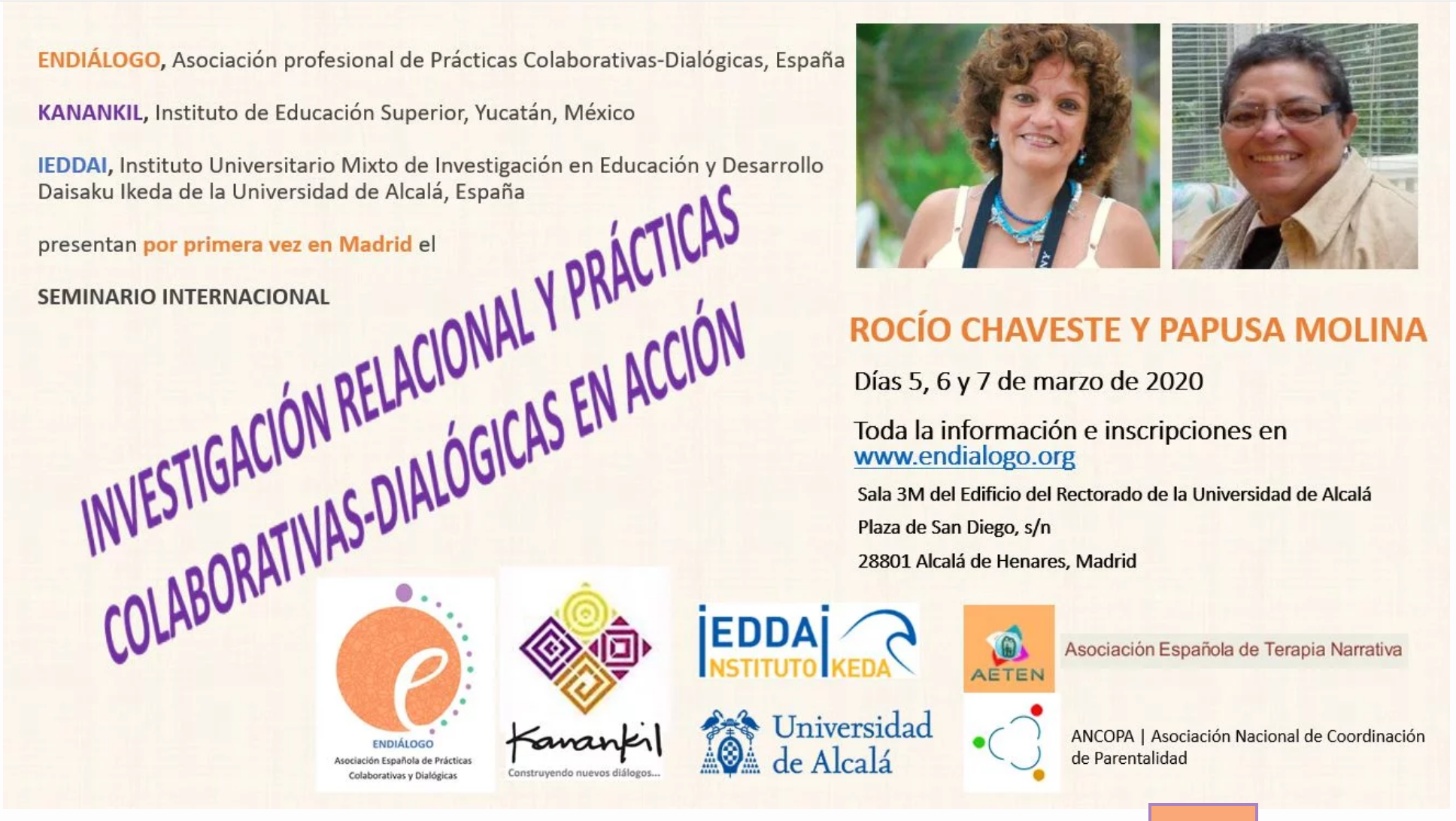 Seminario Internacional Investigación Relacional y Prácticas Colaborativas Dialógicas